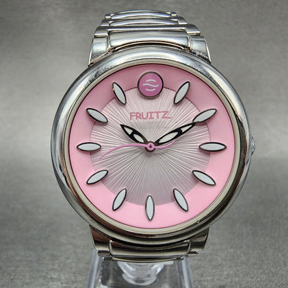 Philip Stein Fruitz Watch Women 38mm Pink Dial Stainless Steel Round New Battery0