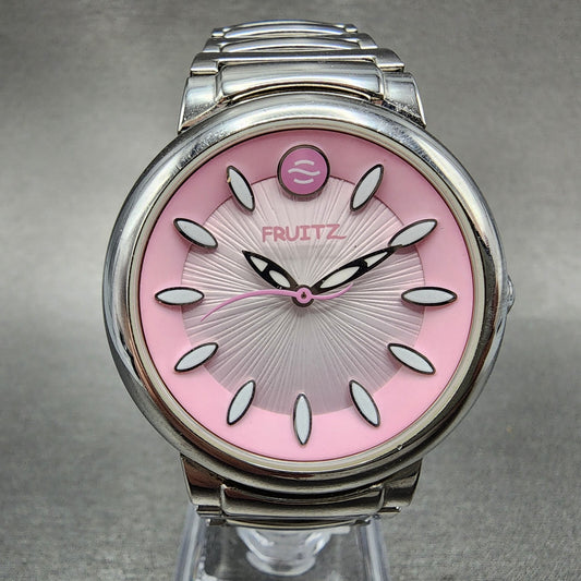 Philip Stein Fruitz Watch Women 38mm Pink Dial Stainless Steel Round New Battery0