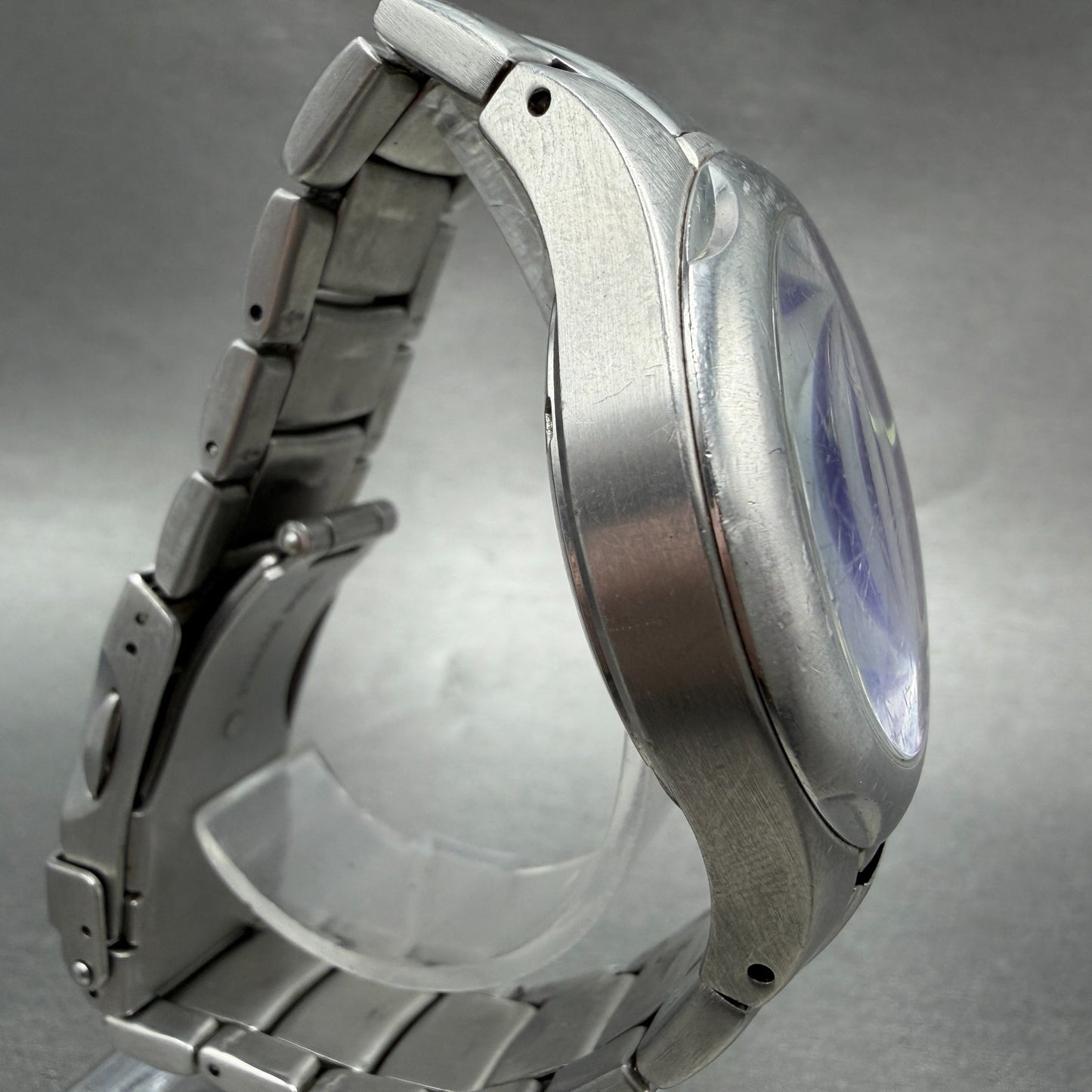 Fossil Big Tic Watch Men 40mm Blue Dial Steel Case JR-8096 New battery3