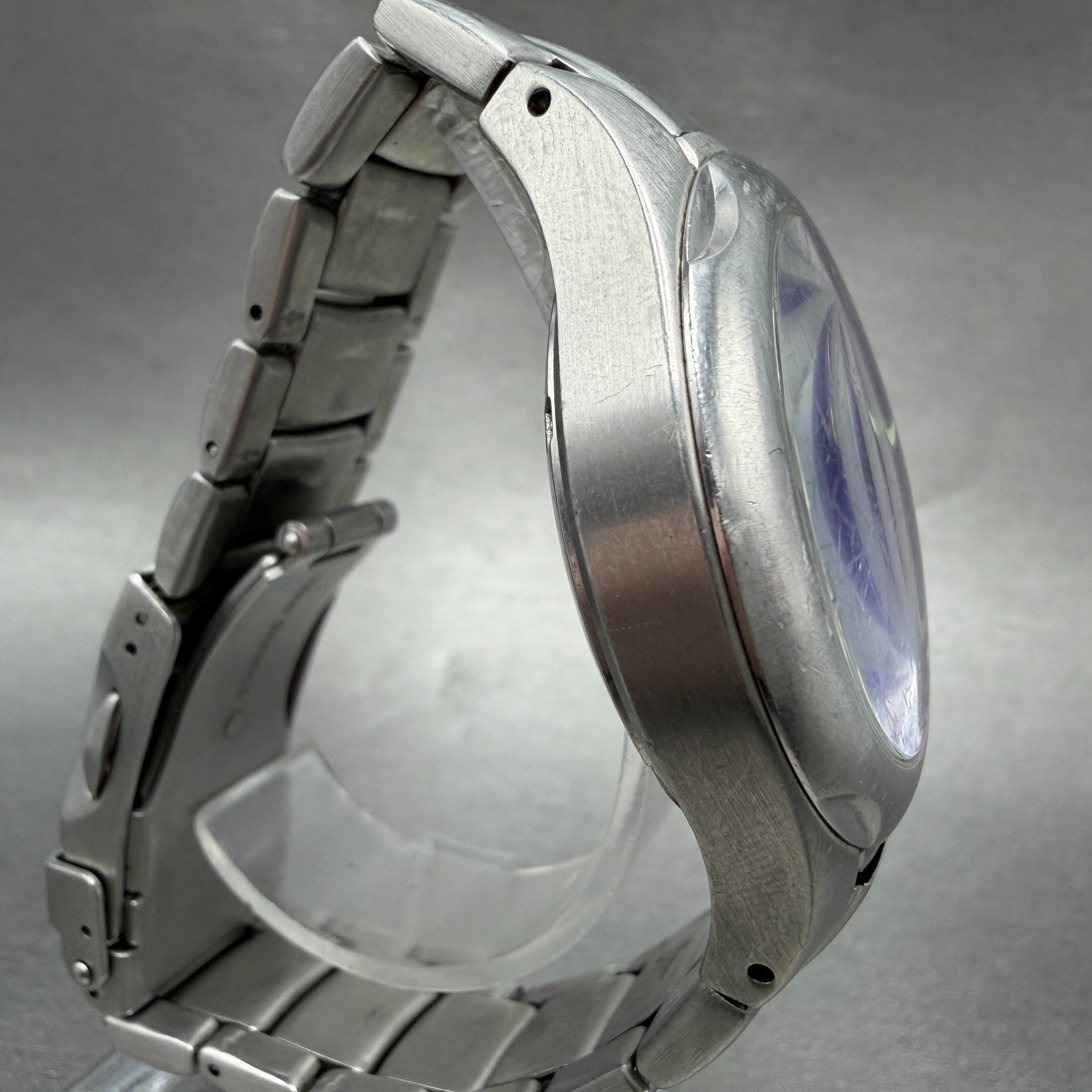 Fossil Big Tic Watch Men 40mm Blue Dial Steel Case JR-8096 New battery3