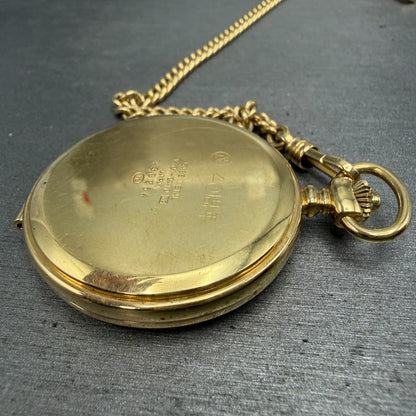 Seiko Alba Success Pocket Watch Men 42mm White Dial Gold Tone V701-0A10 New Batt12