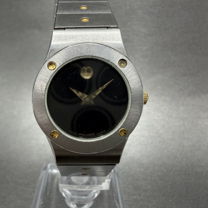 Movado Museum watch Women 23mm Black Dial Two Tone Round 88.A1.836.K New Battery0