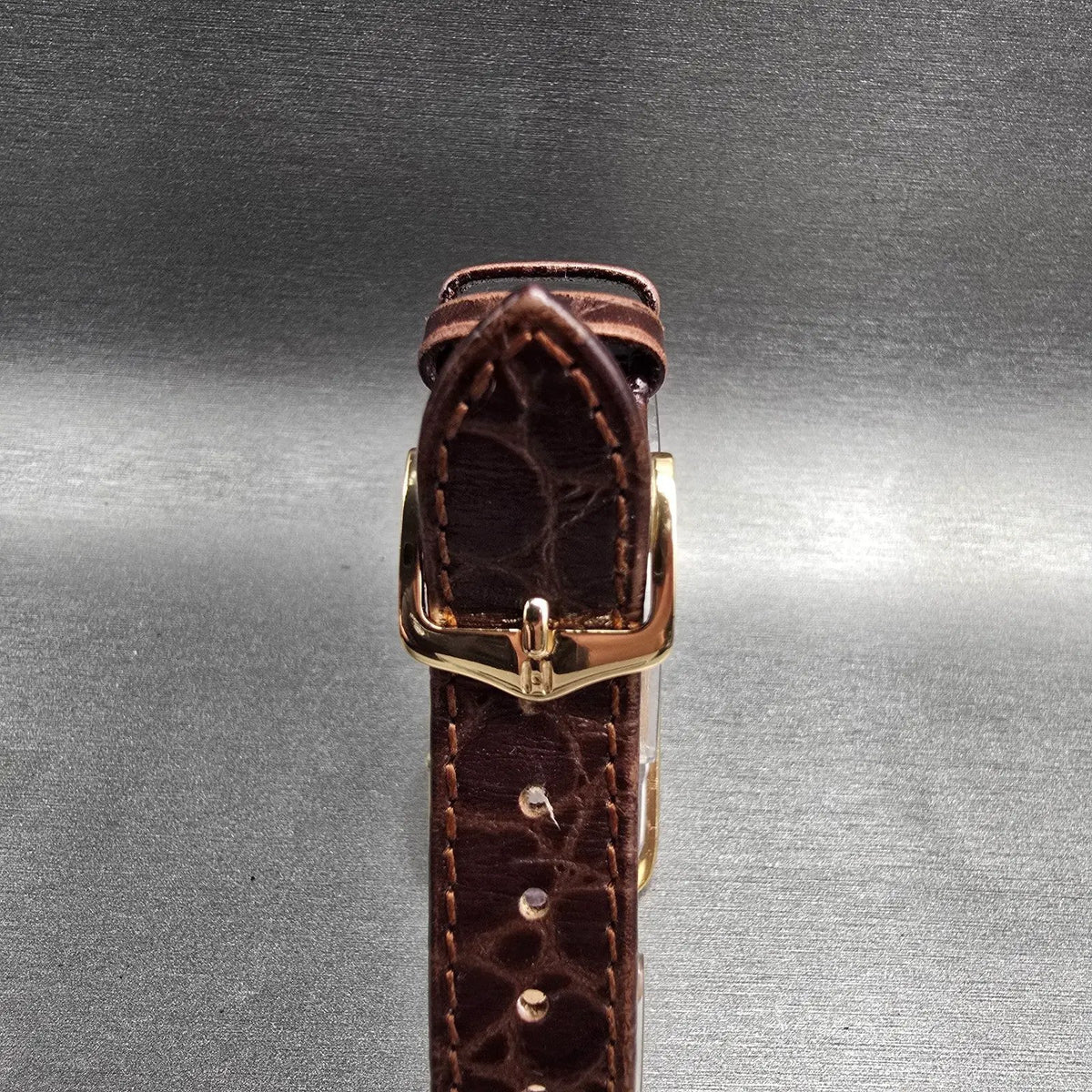 Seiko Lassale Watch Men 27mm Gold Dial Gold Tone Rectangle 9300-5008 New Battery7