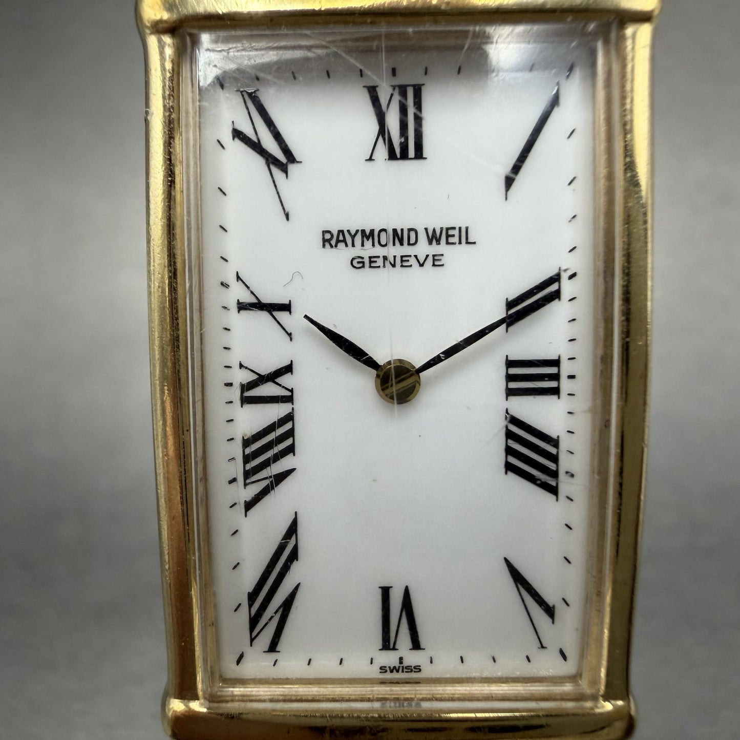 Raymond Weil Tank Watch Women 22mm White Dial Gold Plated Rectangle 5742 Newbatt1
