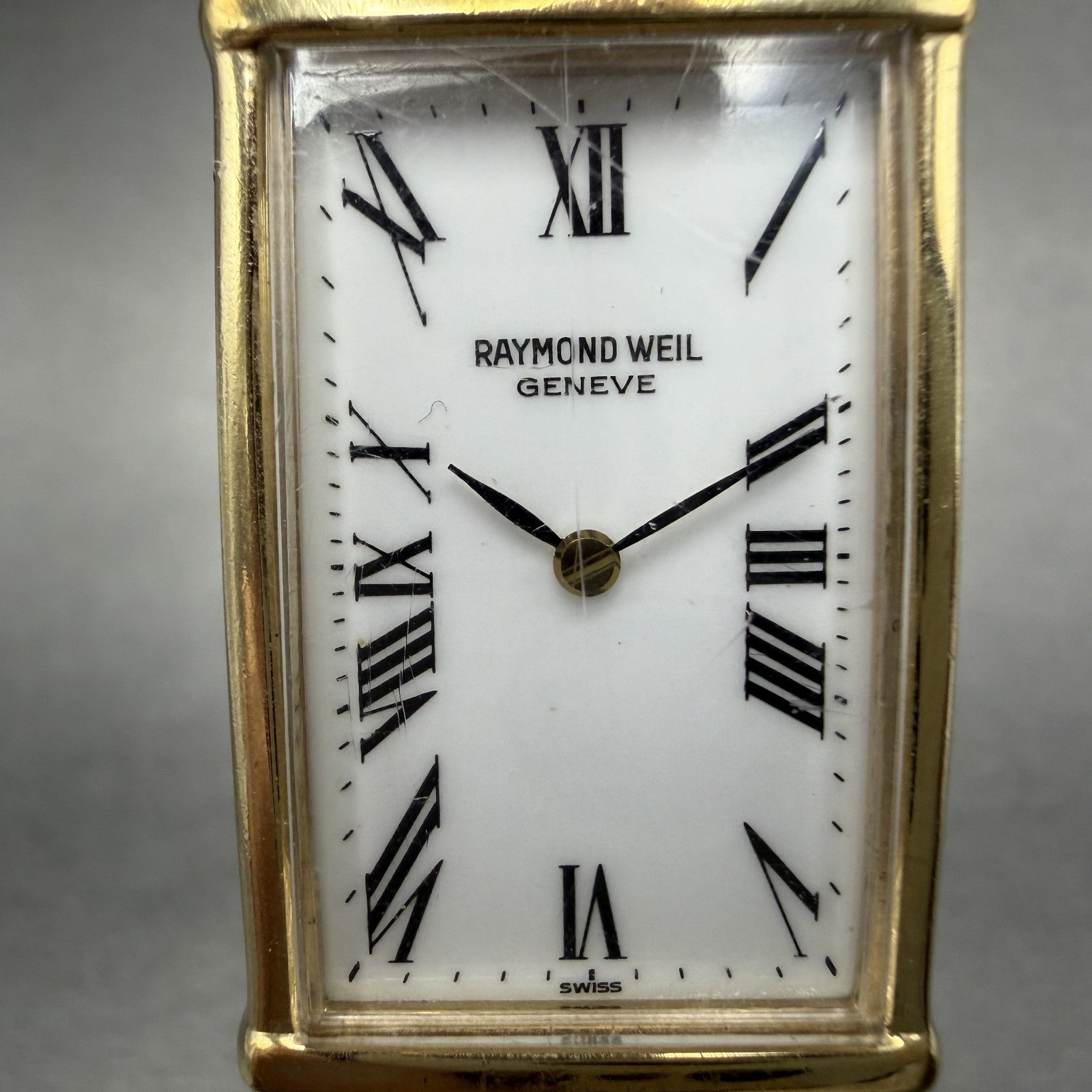 Raymond Weil Tank Watch Women 22mm White Dial Gold Plated Rectangle 5742 Newbatt1