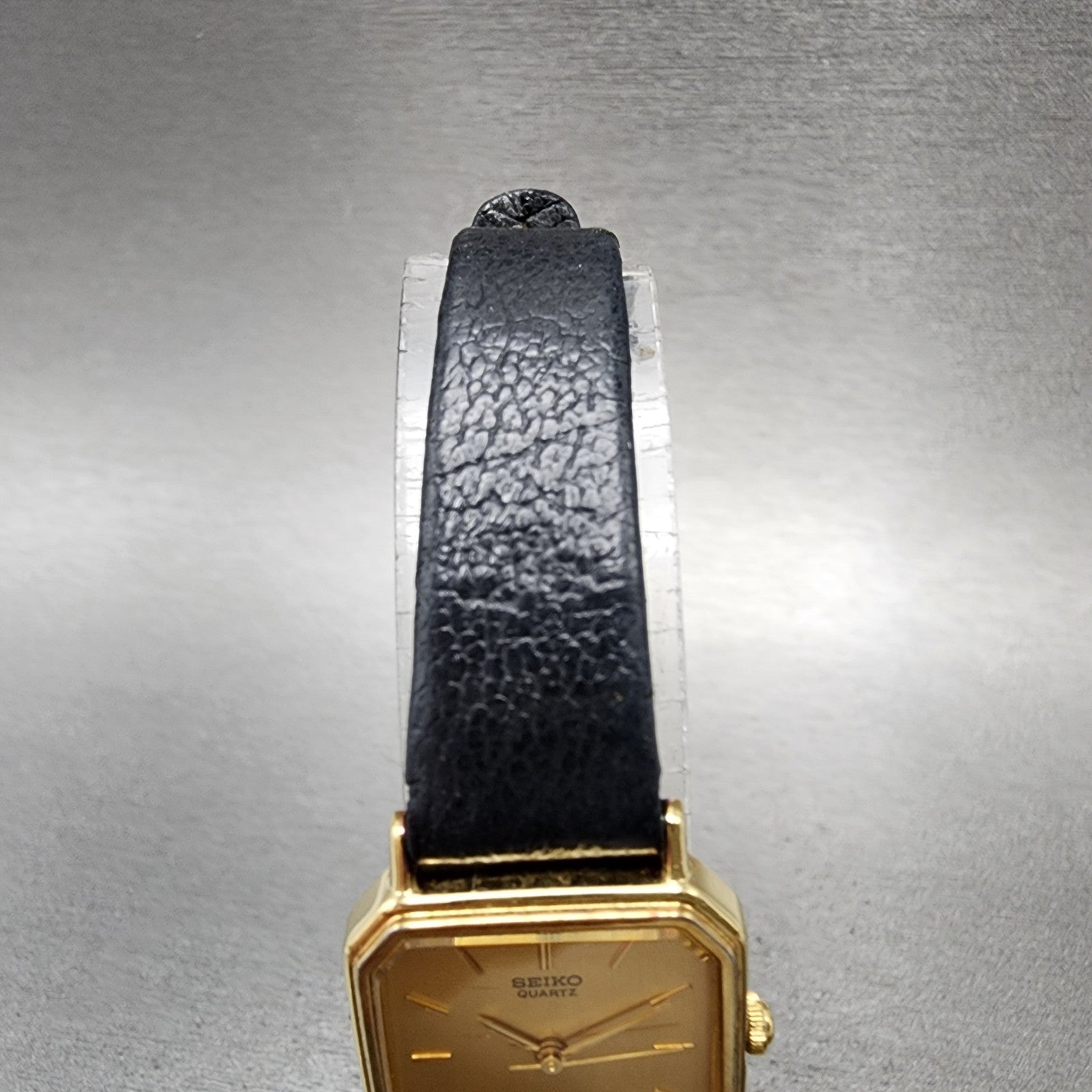 Seiko Watch Women 20mm Champagne Dial Gold Tone Octagon 73215410 New Battery4