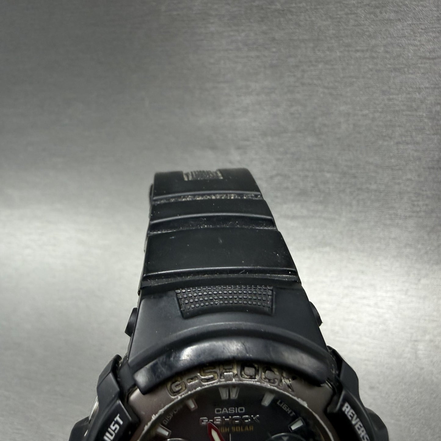Casio GShock AWG101 Watch Men 48mm Gray Dial Black Alarm Chrono Solar Works4
