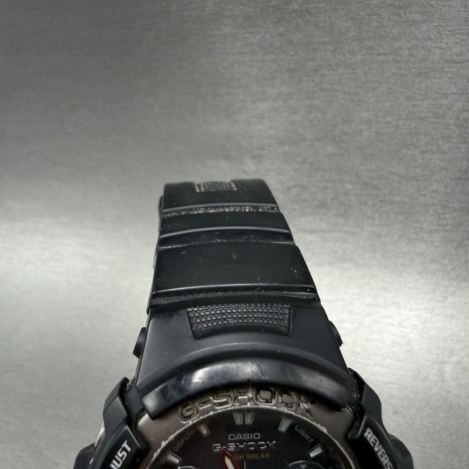 Casio GShock AWG101 Watch Men 48mm Gray Dial Black Alarm Chrono Solar Works4