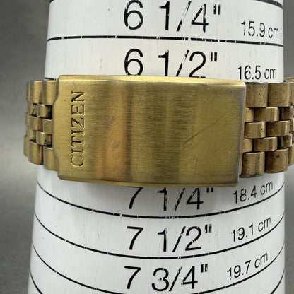 Citizen Watch Men 35mm Gold Tone Gold Tone Daydate 6100S16725 New Battery10