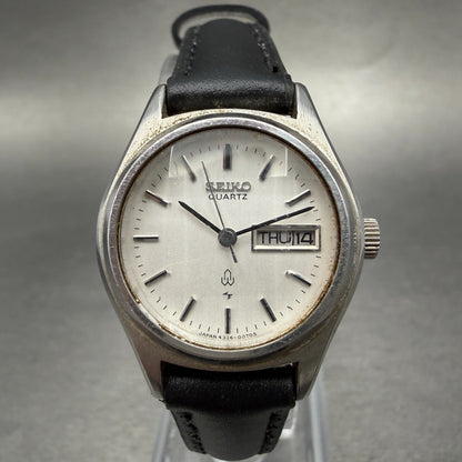 Seiko Watch Women 25mm Silver Dial Silver Tone Daydate Round 4326-0070 New Batt0