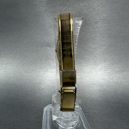 Seiko Tank Watch Women 13mm Champagne Dial Gold Tone Rectangle 2e205139 NewBatt7