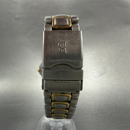 Bulova Marine Star Dive Watch Men 38mm Blue Dial Two Tone Date New Battery7