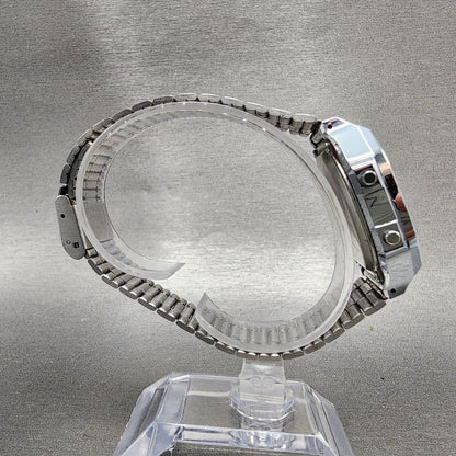 Casio A168 Illuminator Watch Men 36mm Digital Silver Tone Alarm Chrono New Batt8