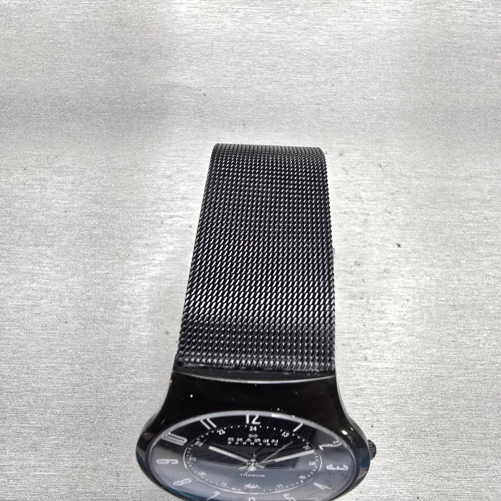 Skagen Watch Men 37mm Black Dial Titanium Date Round 233XLTMB New Battery4