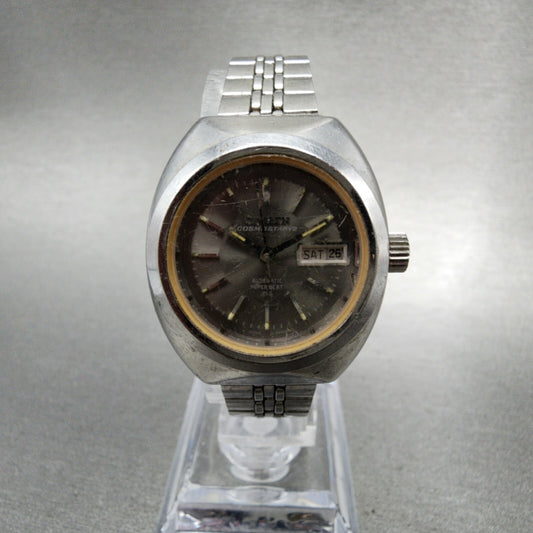 Citizen Cosmostar V2 Watch Women 27mm Gray Dial Silver Tone Date Automatic Runs