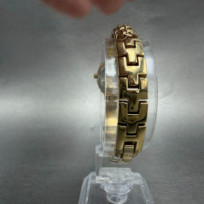 Elgin Watch Women 18mm MOP Dial Gold Tone Oval EG8074 Diamond New Battery ABC7