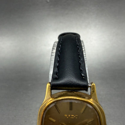 Rado Watch Women 22mm Gold Dial Gold Tone Oval Manual Wind Runs VTG 322.7881.24