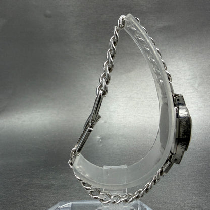 Seiko Watch Women 15mm Silver Dial Silver Tone Manual Rectangle 11-3380 Runs8