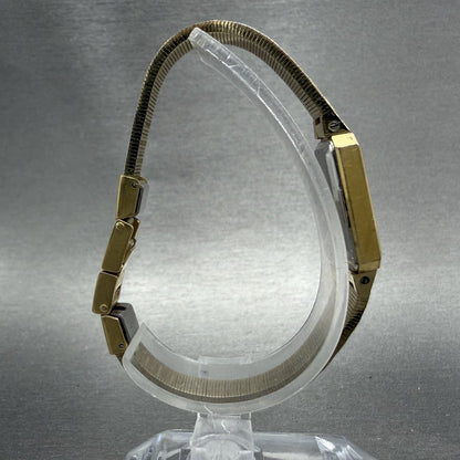 Seiko Lassale Watch Women 13mm Gold Dial Gold Tone Octagon 1320-5609 New Battery8