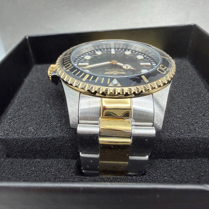 Invicta Pro Diver Watch Men 43mm Black Dial Two Tone Bracelet Round 497064