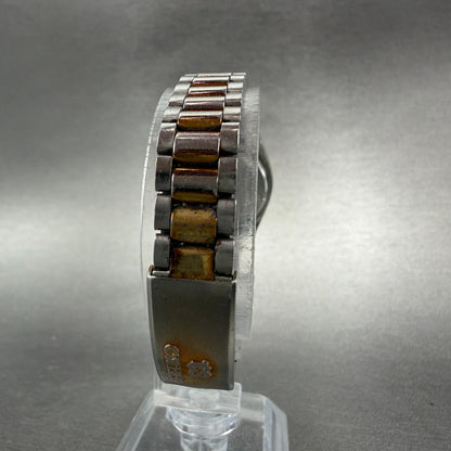 Seiko SQ Watch Women 25mm Silver Dial Two Tone Daydate Round 8523-0059 New Batte7