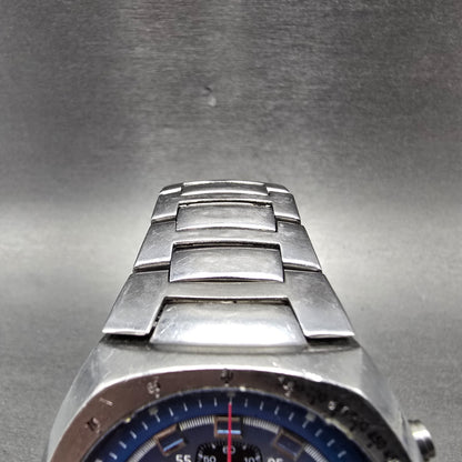 Fossil Blue Chronograph Watch Men 41mm Blue Dial Steel Date CH-2421 New Battery4