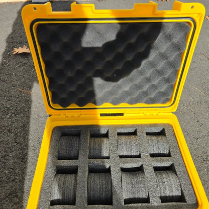 Invicta Watch Case 8 Slot Yellow Black Plastic Foam insert Handle Cary Case K1
