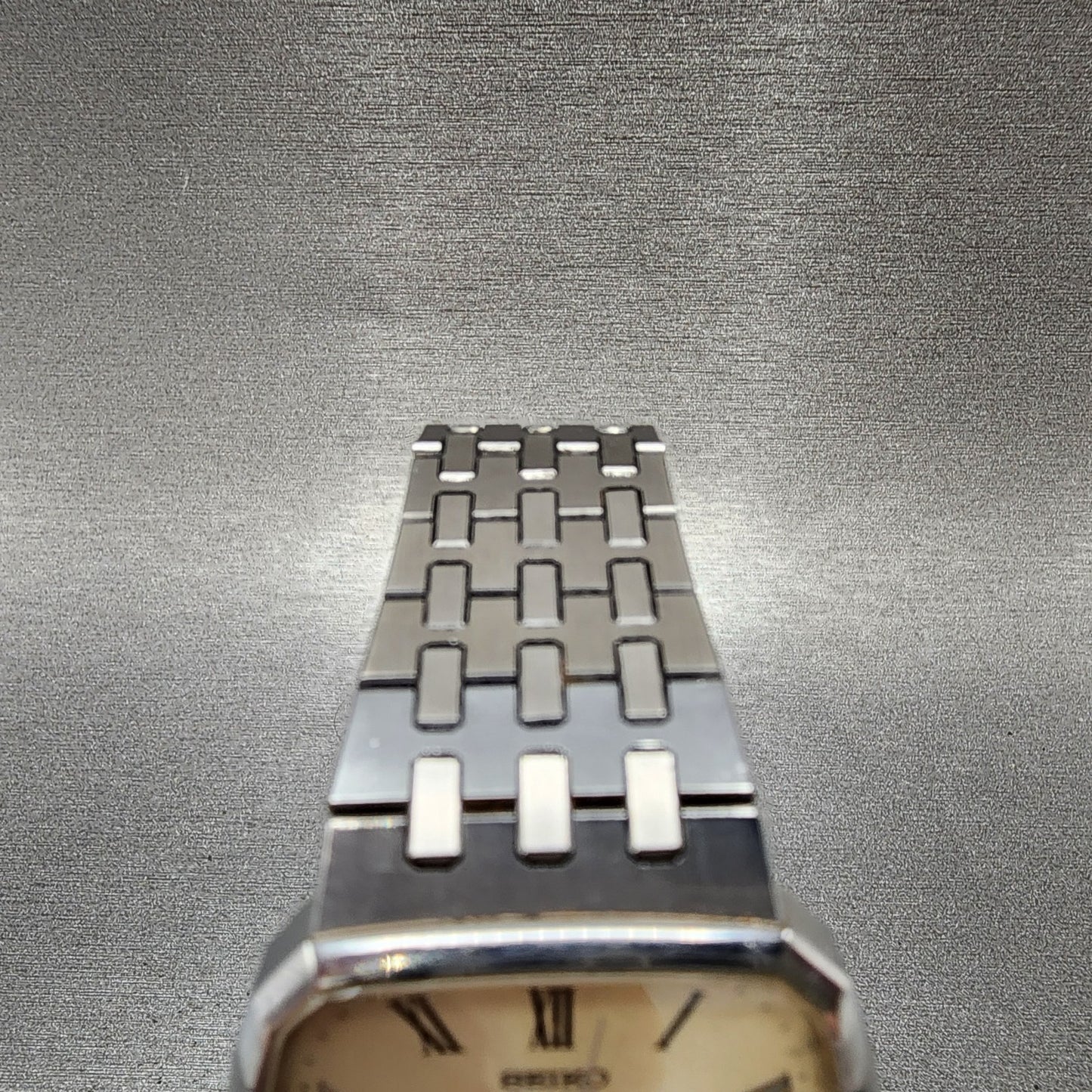 Seiko Watch Men 32mm Silver Dial Silver Tone Date 58555010 New Battery5