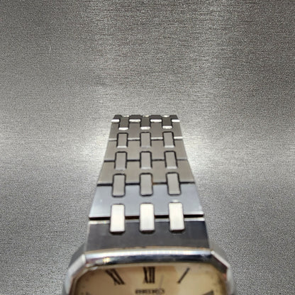 Seiko Watch Men 32mm Silver Dial Silver Tone Date 58555010 New Battery5