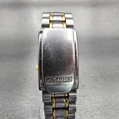 Seiko Sports 50 Watch Men 37mm Black Dial Two Tone Daydate 7N43-9A00 New Battery7
