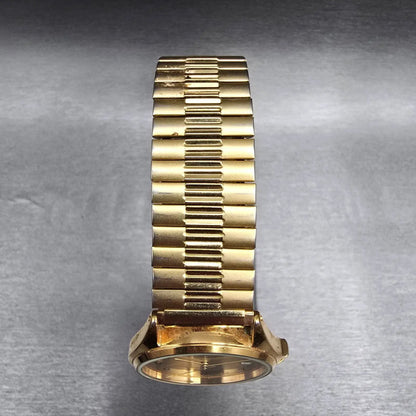 Bulova Caravelle Watch Men 34mm Gold Dial Gold Tone Date 42B54 New Battery4