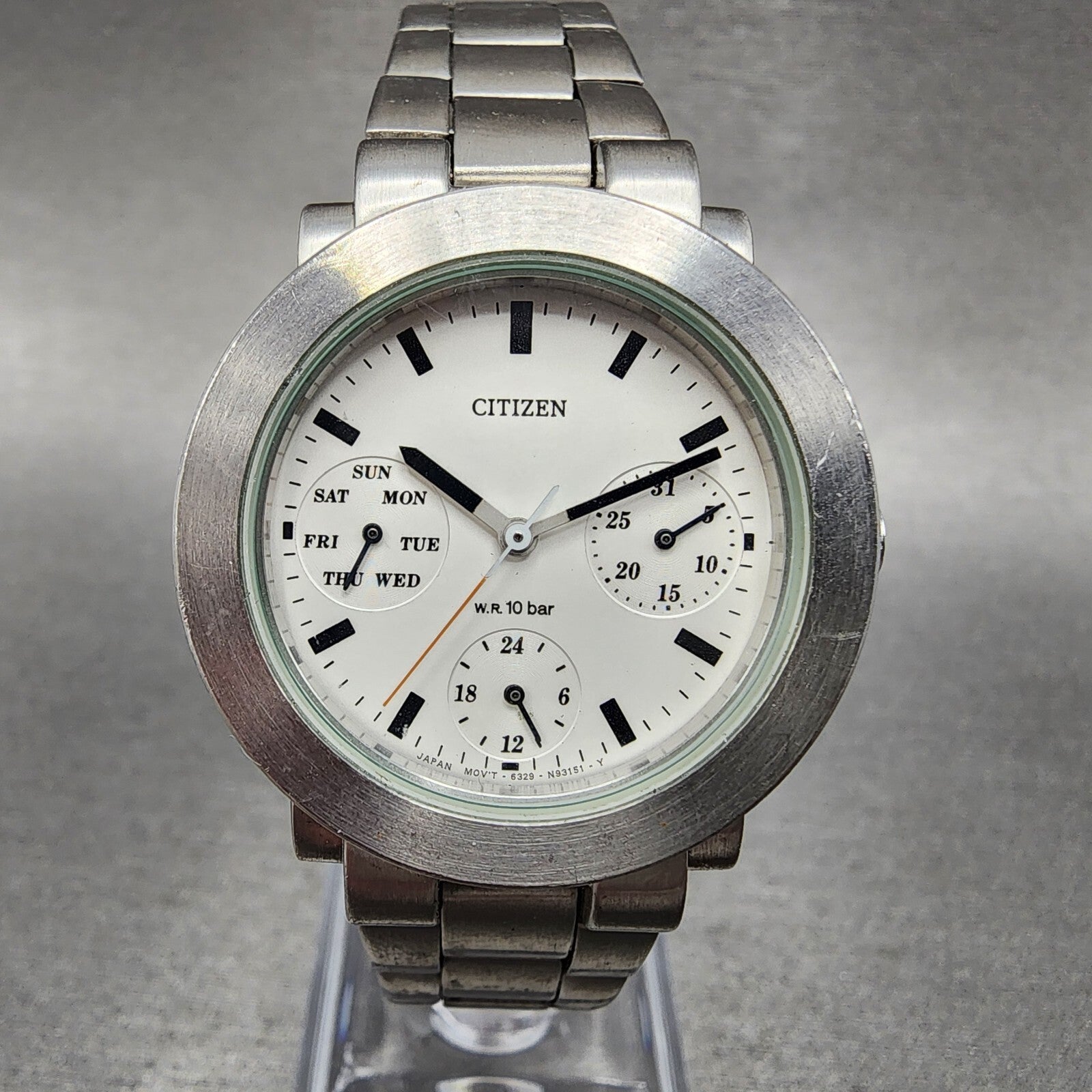 Citizen Watch Women 31mm White Dial Stainless Steel Daydate Round New Battery0