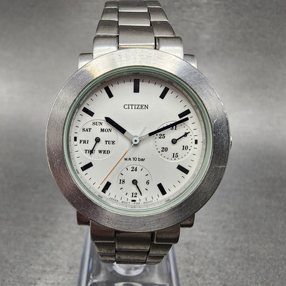 Citizen Watch Women 31mm White Dial Stainless Steel Daydate Round New Battery0
