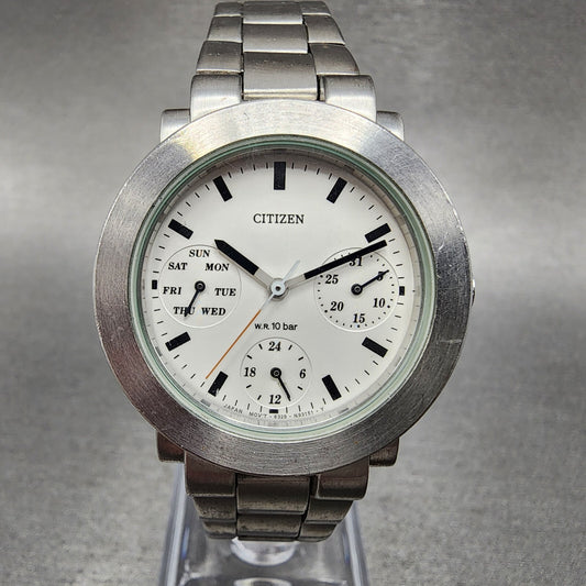 Citizen Watch Women 31mm White Dial Stainless Steel Daydate Round New Battery0