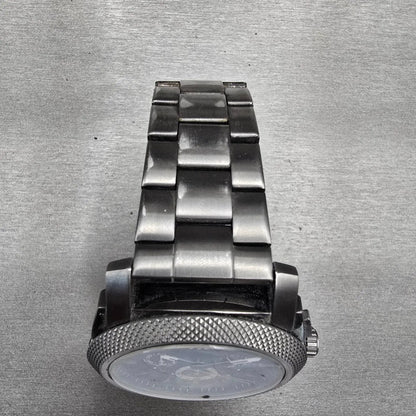 Fossil Machine Watch Men 45mm Black Dial Gray Tone Chrono Date FS4662 New Batt4