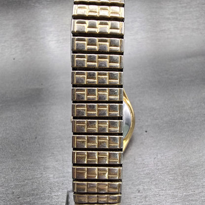 Seiko SQ Watch Men 37mm Silver Dial Gold Tone Daydate Round 0903-7009 New Batt7
