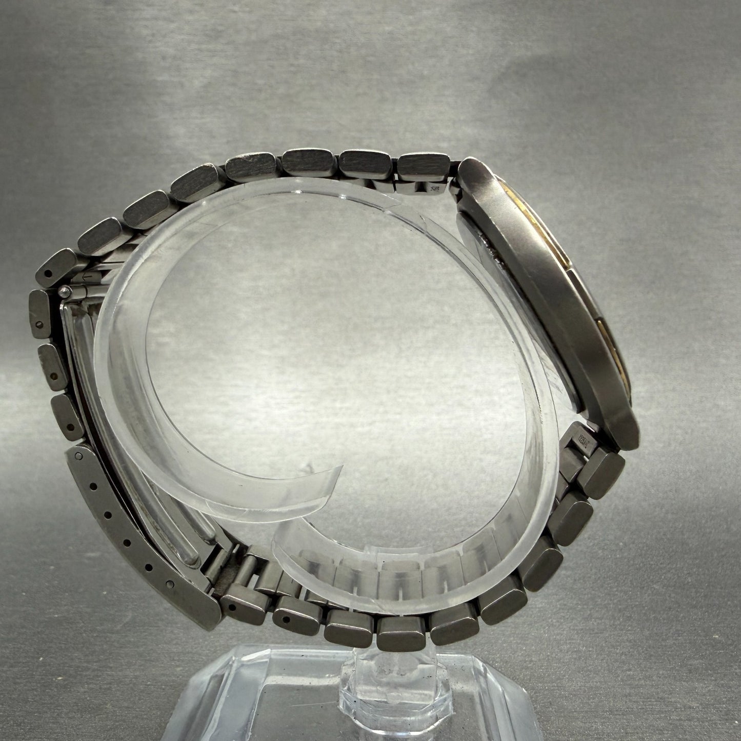 Seiko Cadet Watch Men 35mm White Dial Titanium Tone Round 5p31-6250 PARTS VTG9