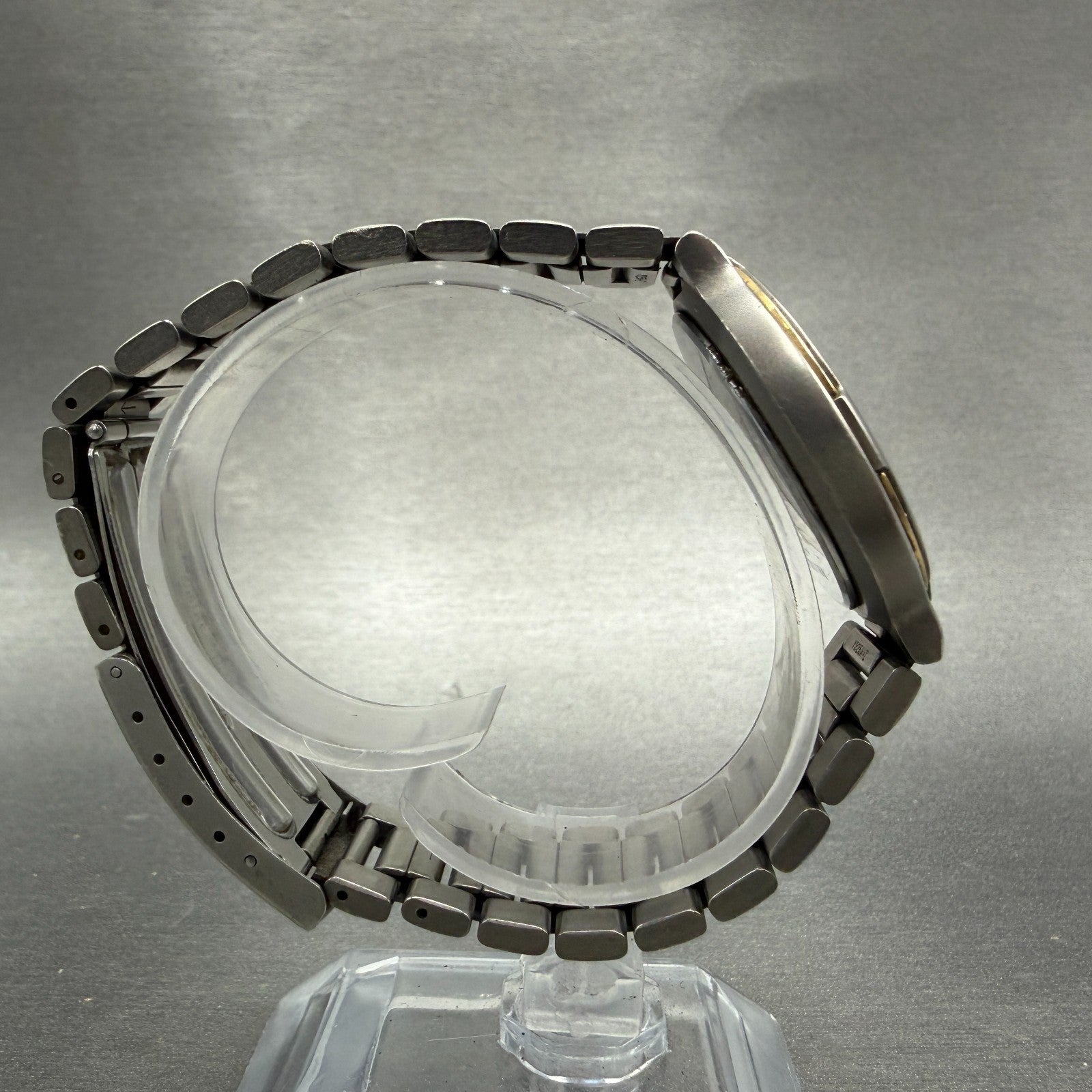 Seiko Cadet Watch Men 35mm White Dial Titanium Tone Round 5p31-6250 PARTS VTG9