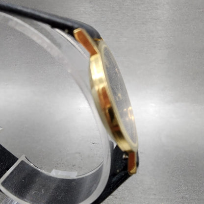 Movado Museum Watch 31mm Women Black Dial Gold Tone Round 87.45.882.1 New Batt3