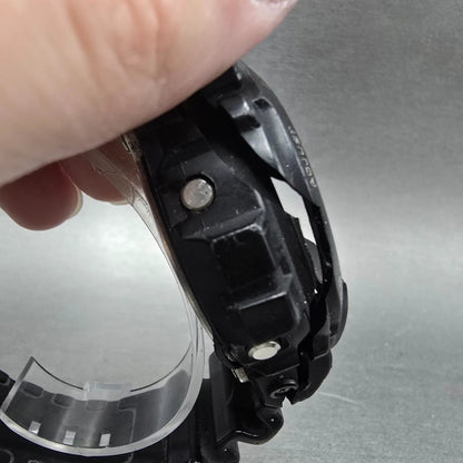 Casio G-Shock DW-6900 Watch Men 50mm Black  Alarm Chrono 1289 CRACKED New Batt4