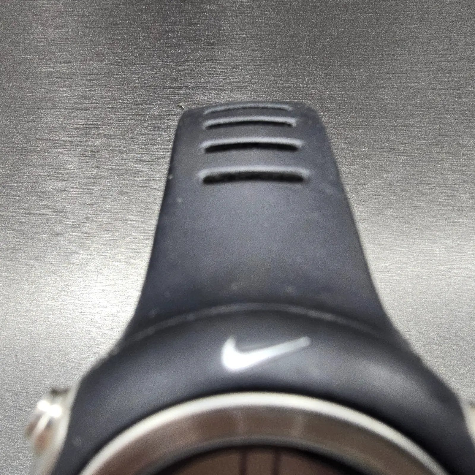 Nike Oregon Digital Watch Men 45mm Black Silver Alarm Chronograph READ! New Batt4