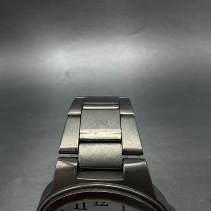 Seiko Alba Watch Men 35mm White Dial Titanium Round V501-0DN0 New Battery VTG4