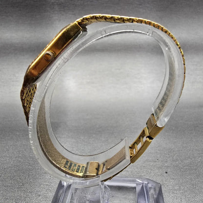 Bulova Watch Women 12mm White Dial Two Tone Rectangle Vintage 90T00 New Battery6