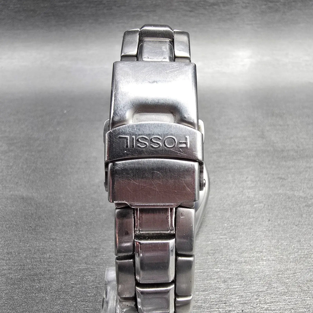 Fossil Blue Watch Men 35mm Blue Dial Silver Tone Daydate BQ-9086 New Battery7