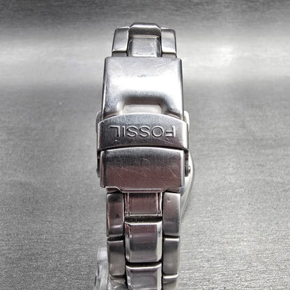 Fossil Blue Watch Men 35mm Blue Dial Silver Tone Daydate BQ-9086 New Battery7