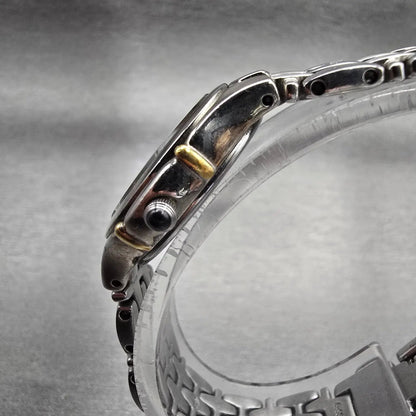 Seiko Exceline Solar Watch Women 22mm MOP Dial Silver Tone Oval V110-5A40 Works2