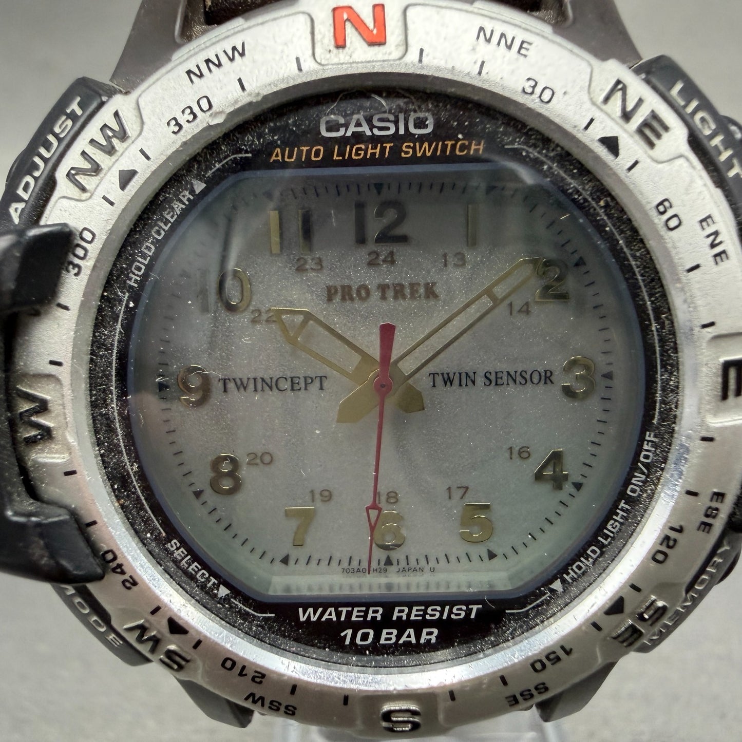 Casio Protrek Twincept PRT-50 Watch Men 51mm Analog Digital Black PARTS2