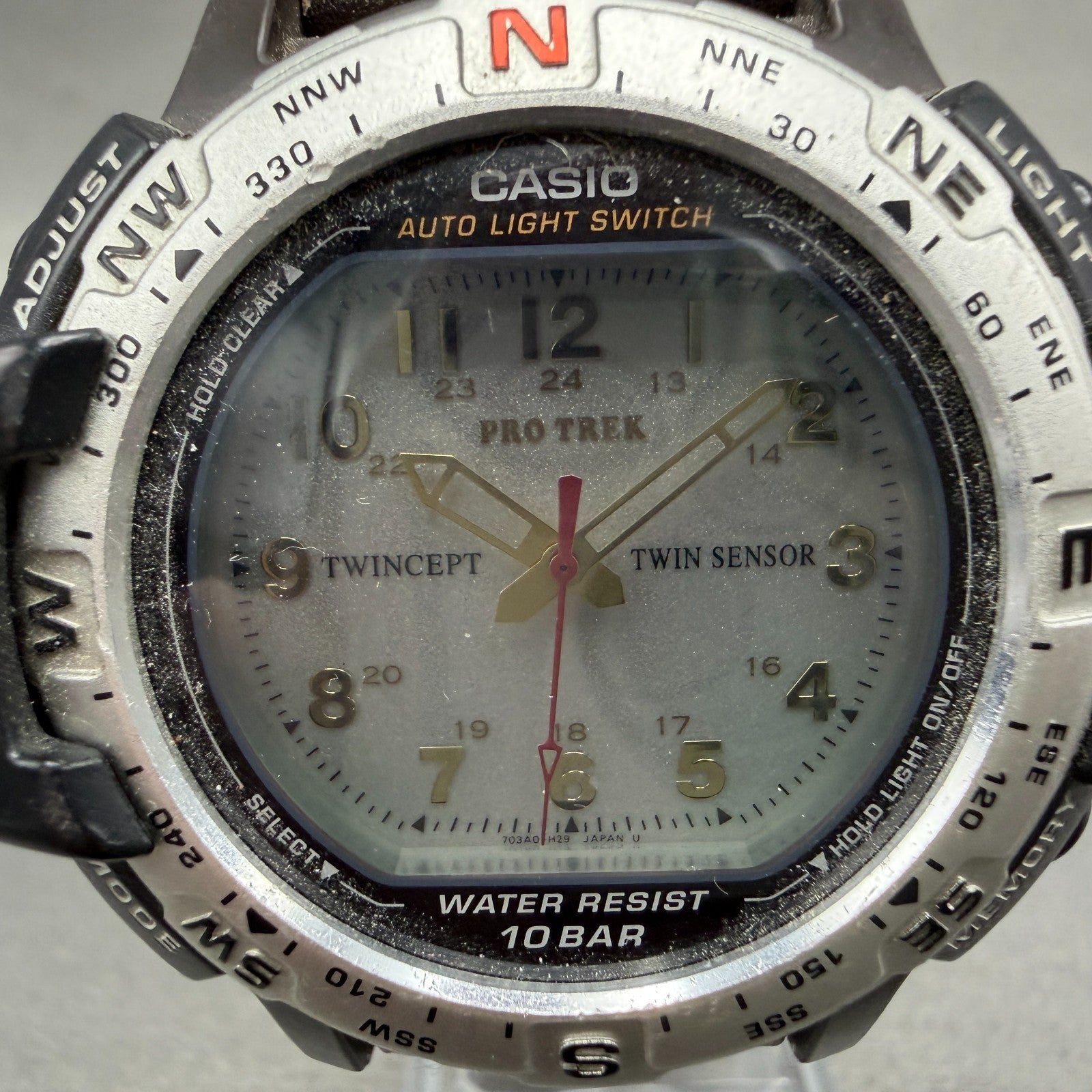 Casio Protrek Twincept PRT-50 Watch Men 51mm Analog Digital Black PARTS2