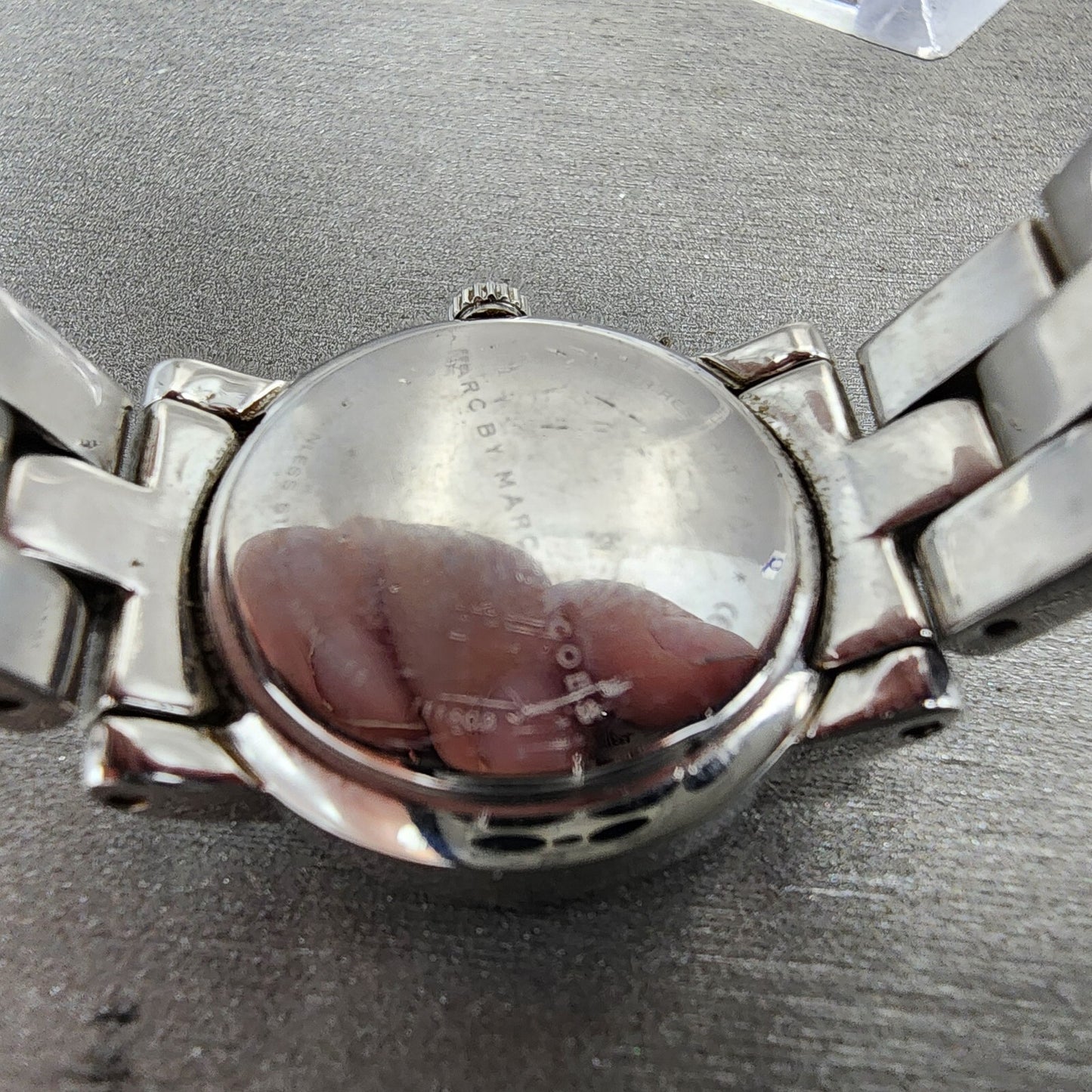 Marc By Marc Jacobs Watch Women 26mm White Dial Steel Round MBM3055 New Battery