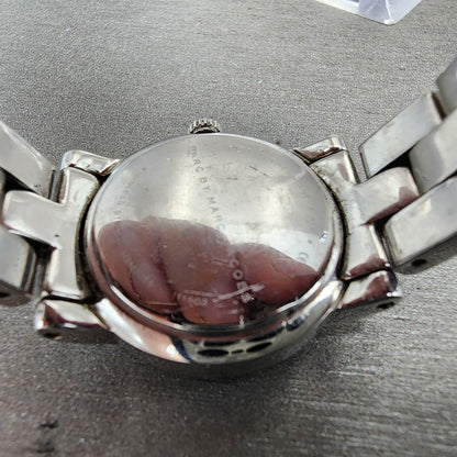 Marc By Marc Jacobs Watch Women 26mm White Dial Steel Round MBM3055 New Battery